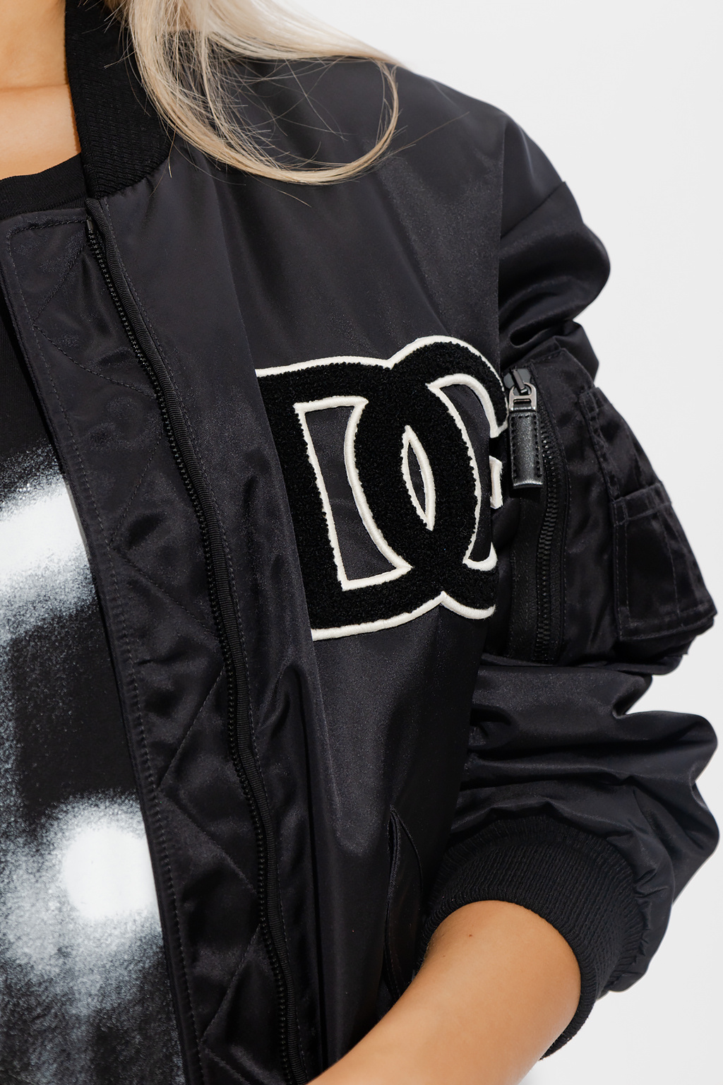 SchaferandweinerShops Canada - Black Bomber jacket Dolce SchaferandweinerShops Canada - Black Bomber jacket Dolce